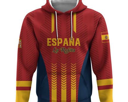 Custom Spain Football Zip Hoodie Go La Rojita