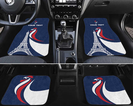 France 2024 Bonjour Car Mats Eiffel Tower Gallic Rooster