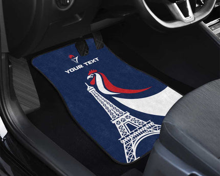 France 2024 Bonjour Car Mats Eiffel Tower Gallic Rooster