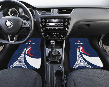 France 2024 Bonjour Car Mats Eiffel Tower Gallic Rooster
