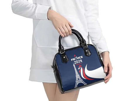 France 2024 Bonjour Shoulder Handbag Eiffel Tower Gallic Rooster
