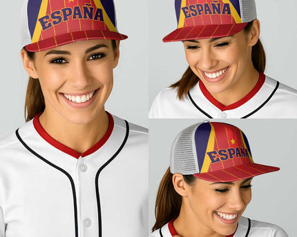 Spain 2026 World Football Baseball Net Cap Vamos Espana