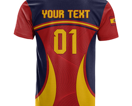 Custom Spain Football T-Shirt - La Roja 2024 Sporty Style
