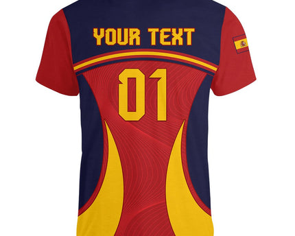 Custom Spain Football Women V Neck T Shirt La Roja 2024 Sporty Style