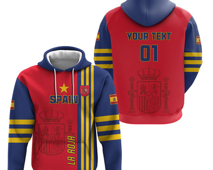 Custom Spain 2024 Football Hoodie La Roja Go Champions