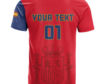 Custom Spain 2024 Football T Shirt La Roja Go Champions