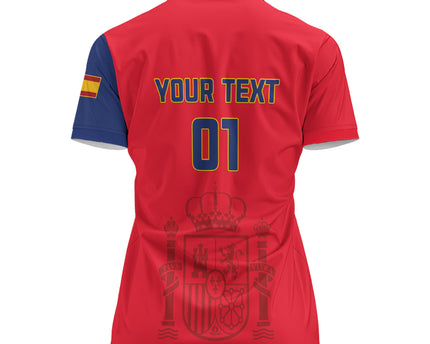 Custom Spain 2024 Football Women Polo Shirt La Roja Go Champions