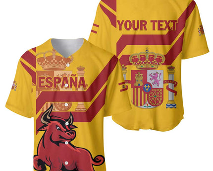 Personalized Spain Baseball Jersey Spanish Fighting Bull