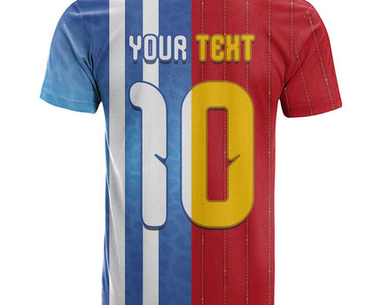 Custom Argentina and Spain Football Mashup T Shirt Final