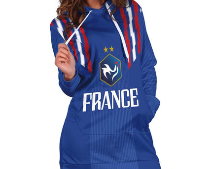France Football 2024 Go Champion Hoodie Dress