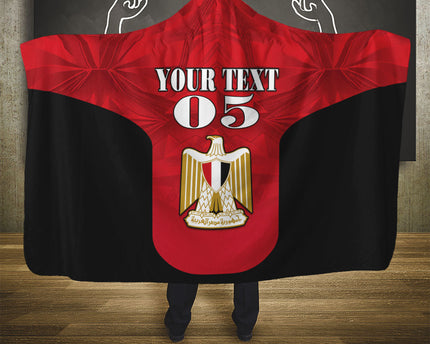 Custom Egypt Football 2026 Hooded Blanket Go Pharaohs Special Style