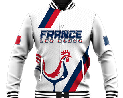 France Rugby 2023 Baseball Jacket Les Blues Roosters