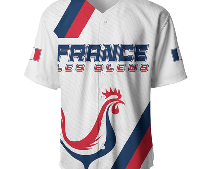 France Rugby 2023 Baseball Jersey Les Blues Roosters