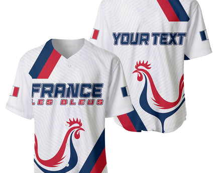 France Rugby 2023 Baseball Jersey Les Blues Roosters