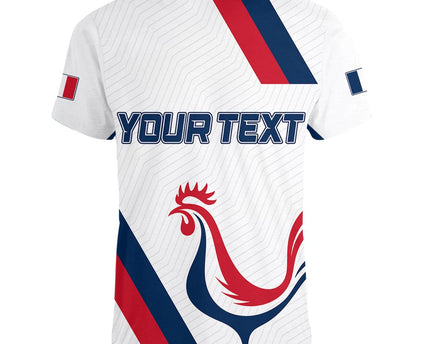 France Rugby 2023 Women V Neck T Shirt Les Blues Roosters