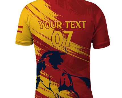 Spain La Furia Roja Custom Polo Shirt - 2024 Tetracampeon Espana