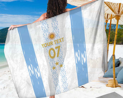 Argentina Football Custom Sarong  Albiceleste Grunge