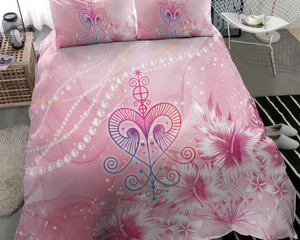 Afro Vodou Erzulie Freda Bedding Set Hibiscus & Pearls
