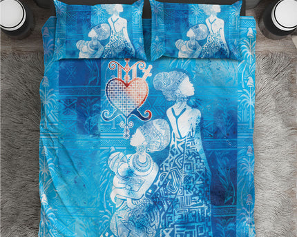 Afro Erzulie Dantor Veve Bedding Set Mother Goddess