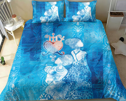 Afro Erzulie Dantor Veve Bedding Set Mother Goddess
