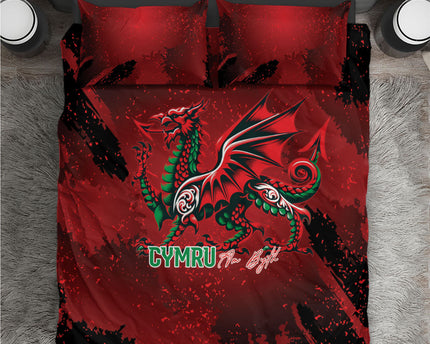 Wales Rugby National Heritage Bedding Set Red Dragon Inspired Edition
