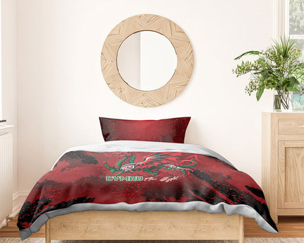 Wales Rugby National Heritage Bedding Set Red Dragon Inspired Edition