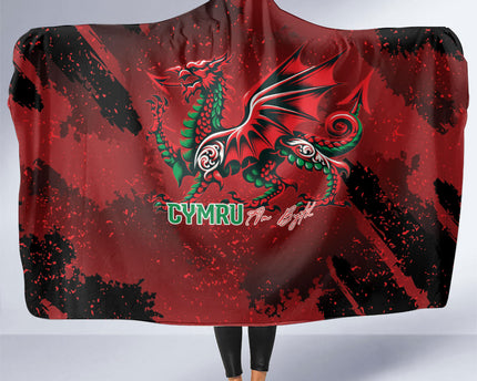 Wales Rugby National Heritage Hooded Blanket Red Dragon Inspired Edition