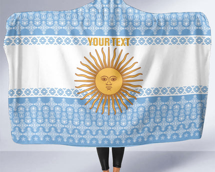 Argentina Rugby National Heritage Custom Hooded Blanket Gaucho Inspired