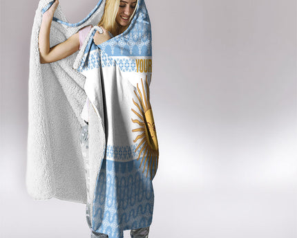 Argentina Rugby National Heritage Custom Hooded Blanket Gaucho Inspired