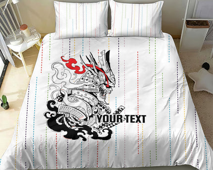 Japan Rugby National Heritage Custom Bedding Set Traditional Sashiko Inspired