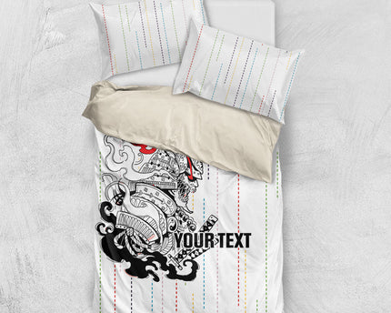 Japan Rugby National Heritage Custom Bedding Set Traditional Sashiko Inspired