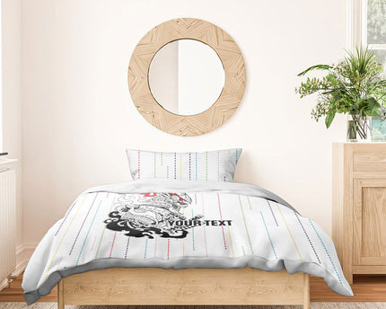 Japan Rugby National Heritage Custom Bedding Set Traditional Sashiko Inspired