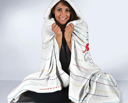 Japan Rugby National Heritage Custom Hooded Blanket Traditional Sashiko Inspired