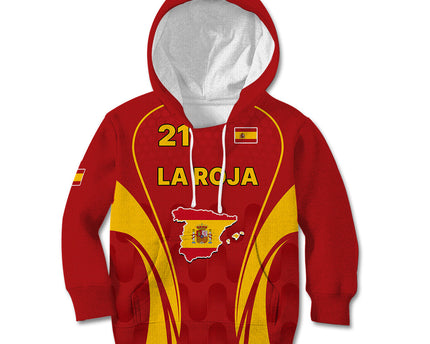 Custom Spain Soccer Kid Hoodie Go World Cup 2023 Sporty Style