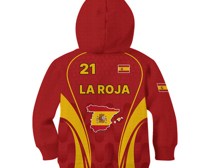 Custom Spain Soccer Kid Hoodie Go World Cup 2023 Sporty Style