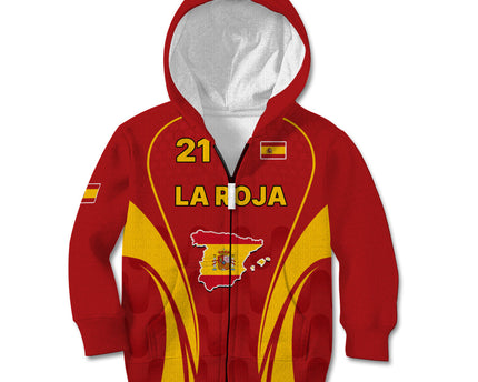 Custom Spain Soccer Kid Hoodie Go World Cup 2023 Sporty Style