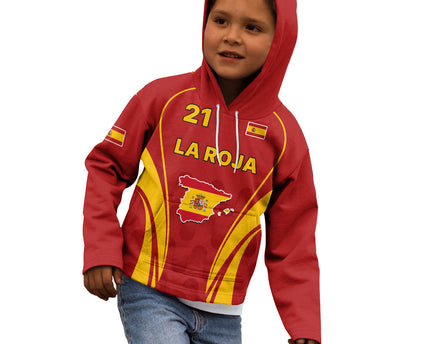 Custom Spain Soccer Kid Hoodie Go World Cup 2023 Sporty Style