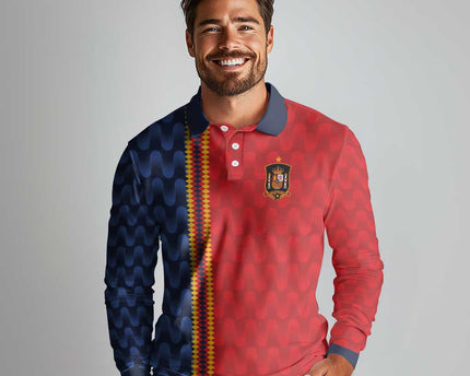 World Football 2026 Spain Custom Long Sleeve Polo Shirt Vamos a Espana
