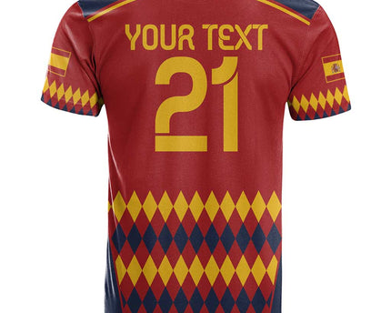 Custom Spain Football T-Shirt - Come On La Roja