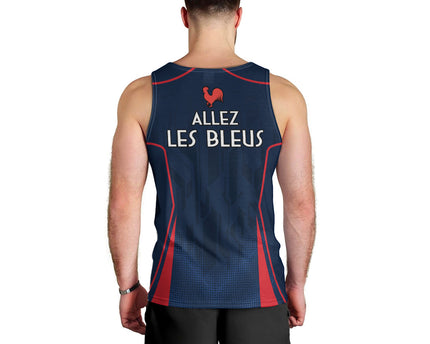 France Rugby Men Tank Top Allez Les Bleus Go World Cup