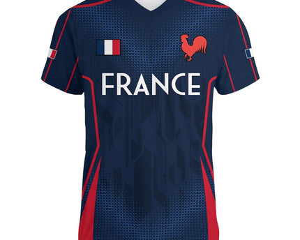 France Rugby Women V Neck T Shirt Allez Les Bleus Go World Cup