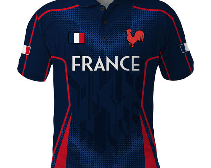Custom France Rugby Polo Shirt Allez Les Bleus Go World Cup