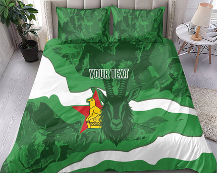 Custom Zimbabwe Rugby 2026 Bedding Set Go Sables Sporty Grunge Style