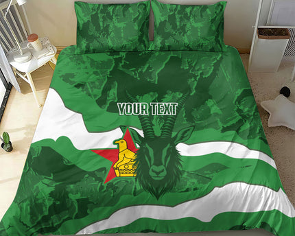 Custom Zimbabwe Rugby 2026 Bedding Set Go Sables Sporty Grunge Style