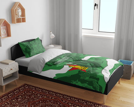 Custom Zimbabwe Rugby 2026 Bedding Set Go Sables Sporty Grunge Style