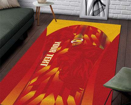 Custom Spain Rugby 2026 Area Rug Vamos Los Leones Red Version
