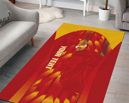 Custom Spain Rugby 2026 Area Rug Vamos Los Leones Red Version