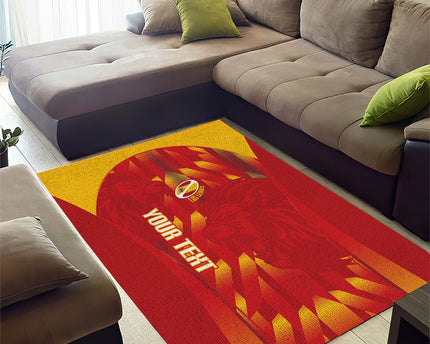 Custom Spain Rugby 2026 Area Rug Vamos Los Leones Red Version