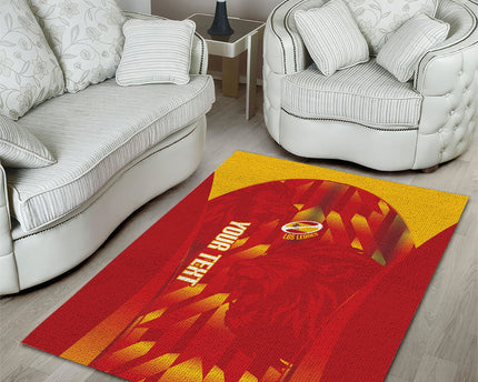 Custom Spain Rugby 2026 Area Rug Vamos Los Leones Red Version
