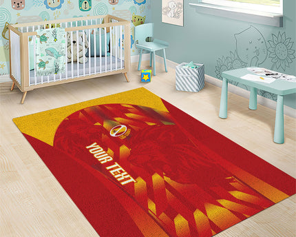 Custom Spain Rugby 2026 Area Rug Vamos Los Leones Red Version